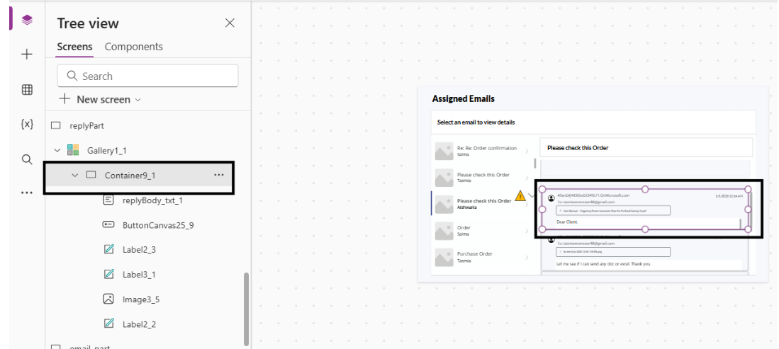 Reply text appearing stacked before fix